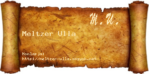 Meltzer Ulla névjegykártya